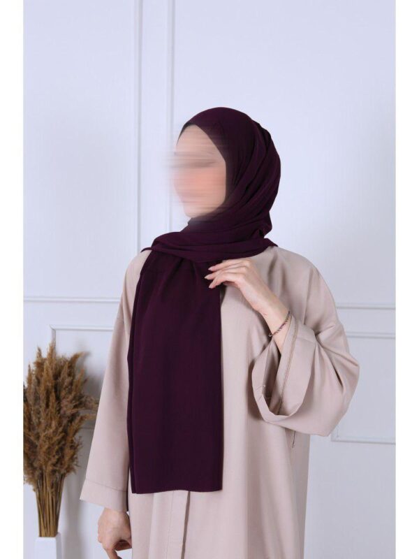 Hijab soie de Médine violet foncé