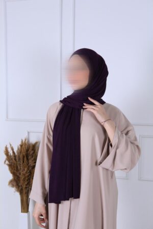 Hijab Jersey Premium Violet foncé