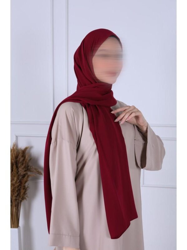 Hijab soie de Médine rouge bordeax
