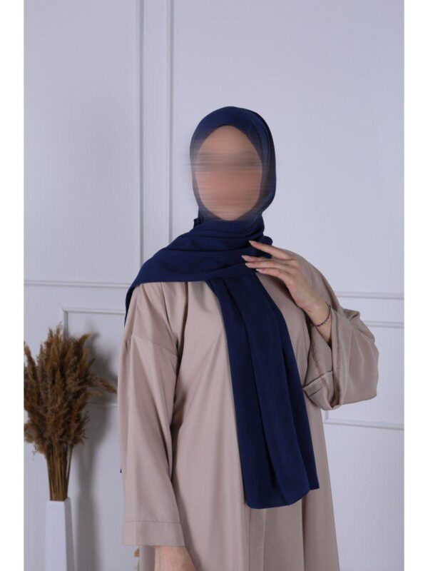 Hijab soie de Médine bleu foncé