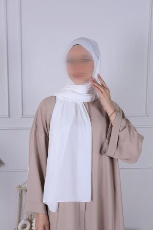 Hijab soie de Médine blanc