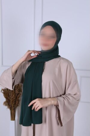 Hijab soie de Médine Vert foncé